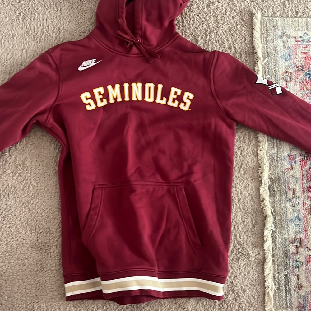 NIKE FSU GARNET AND GOLD SWEATSHIRT, SIZE MEDIUM, GENTLY USED